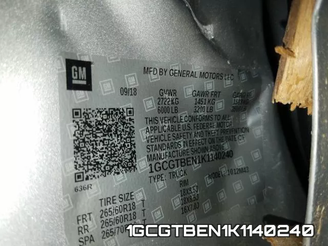 1GCGTBEN1K1140240 фото 2