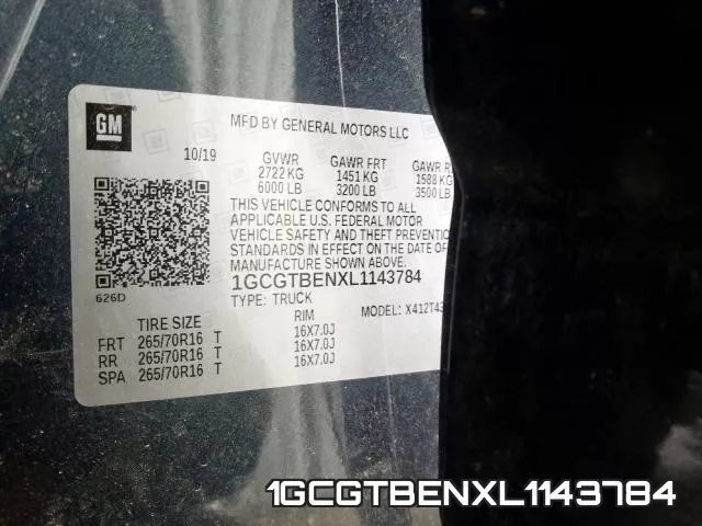 1GCGTBENXL1143784 фото 2