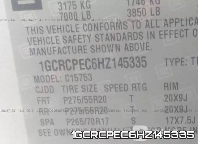 1GCRCPEC6HZ145335 фото 10