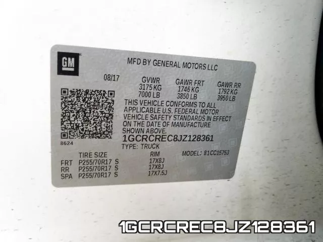 1GCRCREC8JZ128361 фото 2