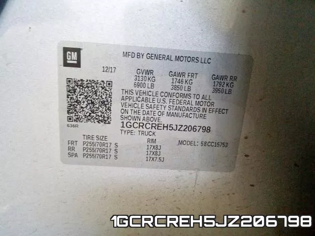 1GCRCREH5JZ206798 фото 2