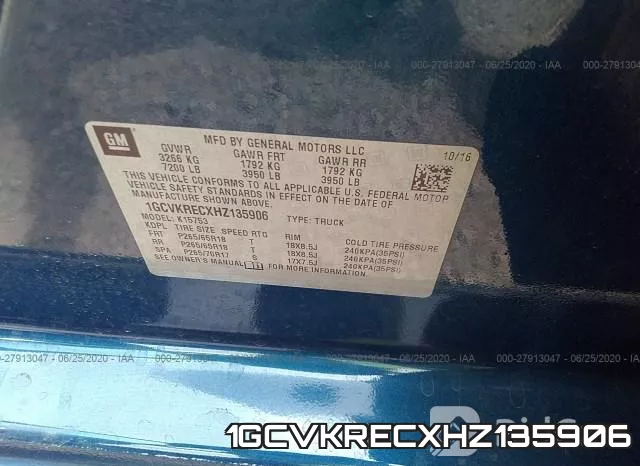 1GCVKRECXHZ135906 фото 10