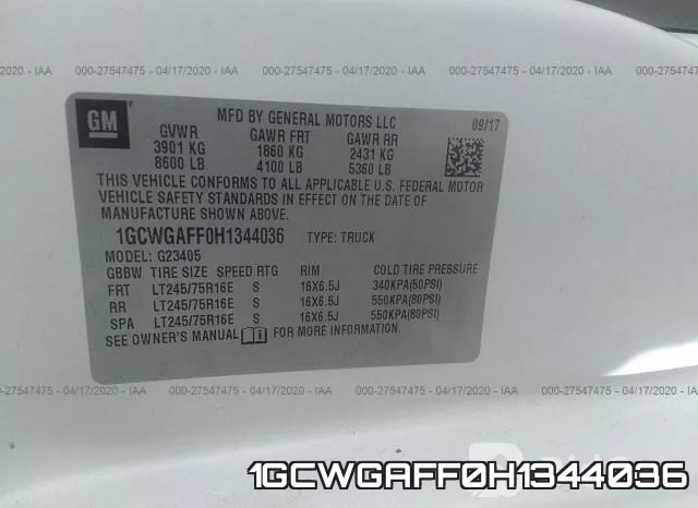 1GCWGAFF0H1344036 фото 10