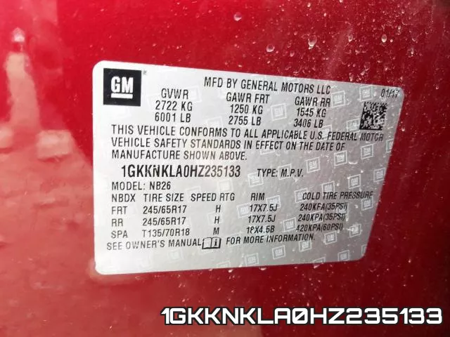 1GKKNKLA0HZ235133 фото 2