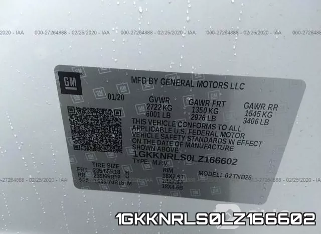 1GKKNRLS0LZ166602 фото 10