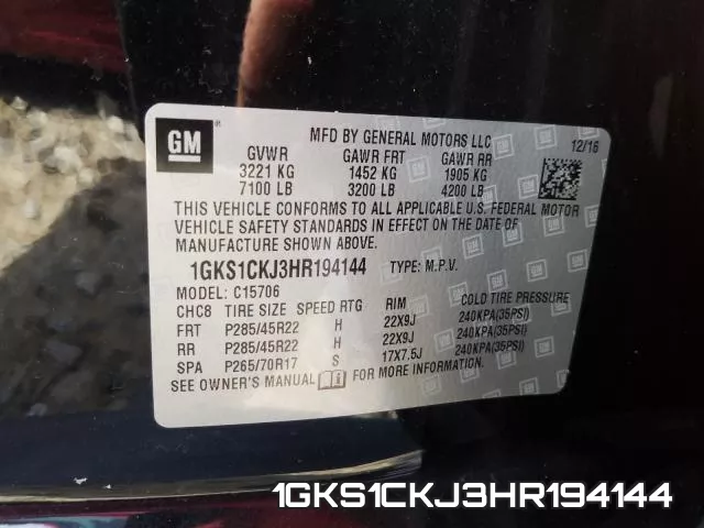 1GKS1CKJ3HR194144 фото 2