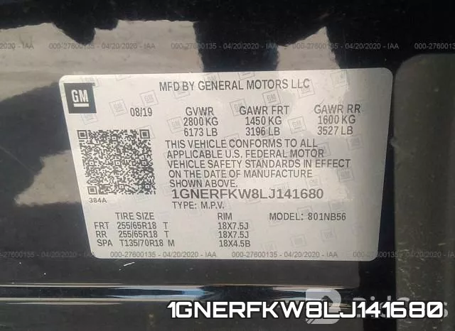 1GNERFKW8LJ141680 фото 10