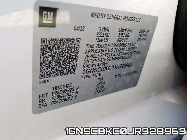 1GNSCBKC0JR328963 фото 2