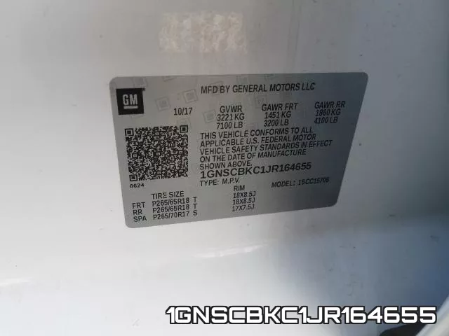 1GNSCBKC1JR164655 фото 2
