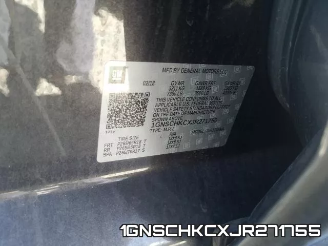1GNSCHKCXJR271755 фото 2