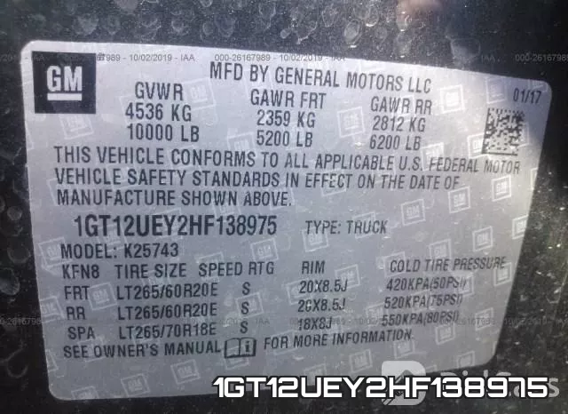 1GT12UEY2HF138975 фото 10