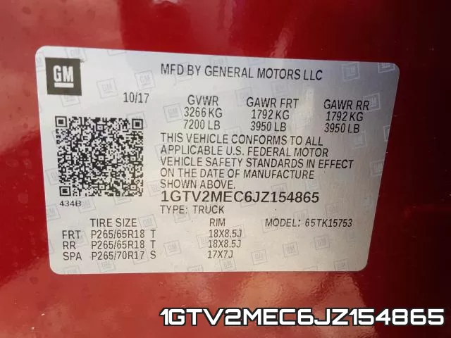 1GTV2MEC6JZ154865 фото 2