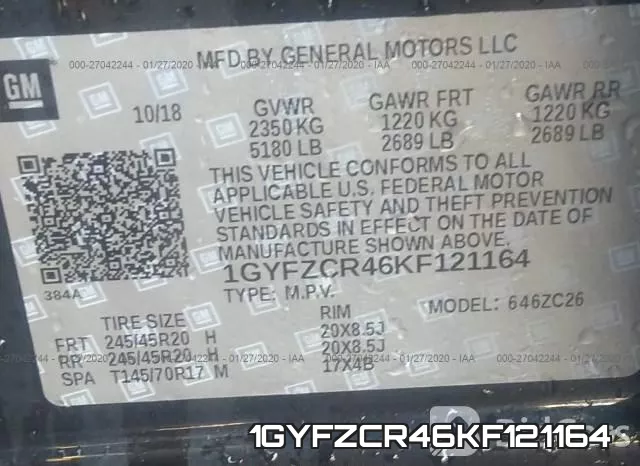 1GYFZCR46KF121164 фото 10