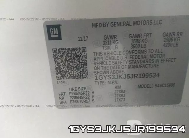 1GYS3JKJ5JR199534 фото 10
