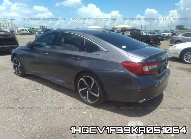 1HGCV1F39KA051064 фото 4