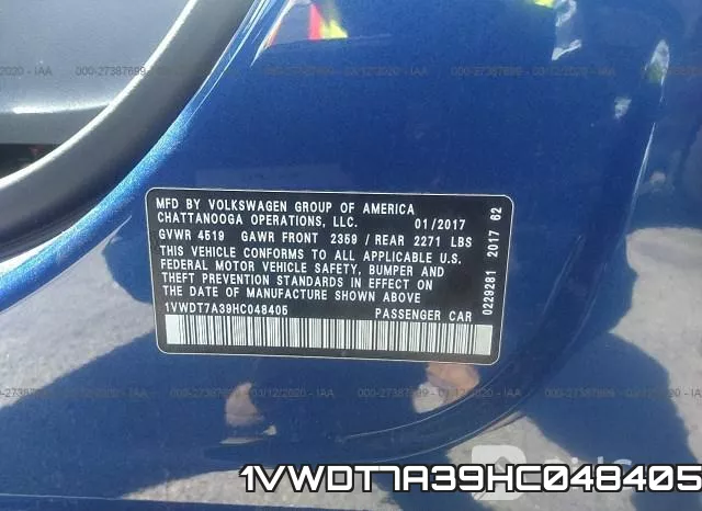 1VWDT7A39HC048405 фото 10