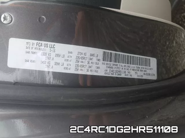2C4RC1DG2HR511108 фото 2