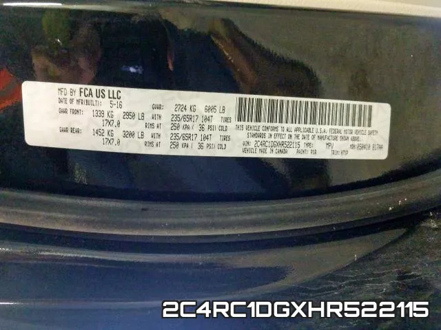 2C4RC1DGXHR522115 фото 2