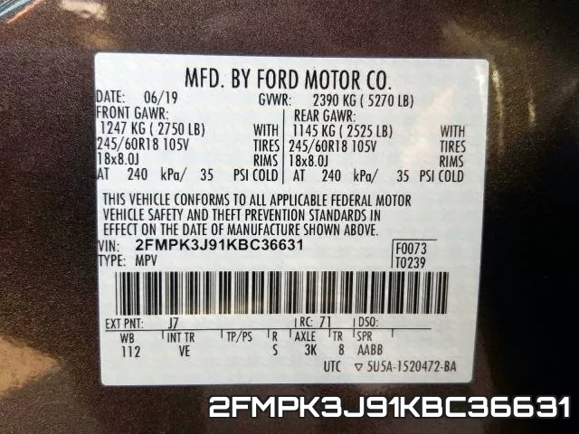 2FMPK3J91KBC36631 фото 2