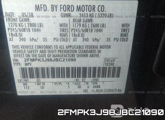 2FMPK3J98JBC21090 фото 10