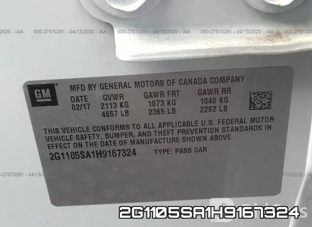 2G1105SA1H9167324 фото 10