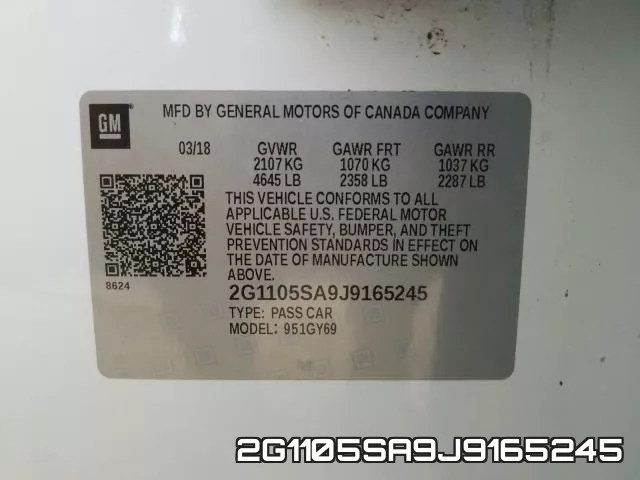 2G1105SA9J9165245 фото 2