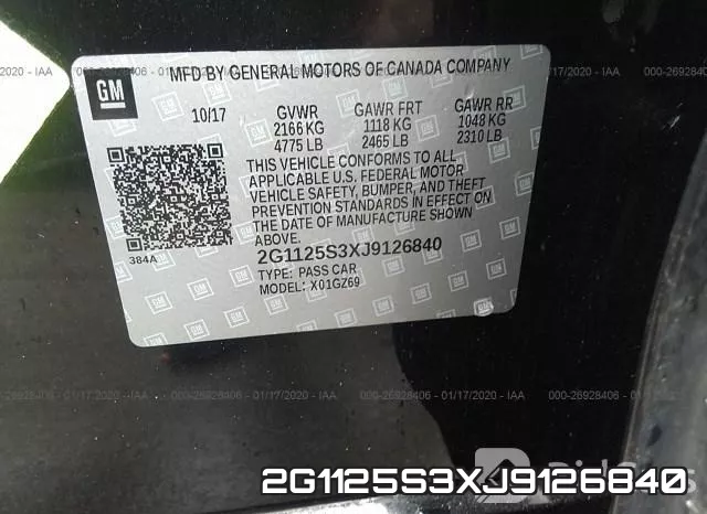 2G1125S3XJ9126840 фото 10