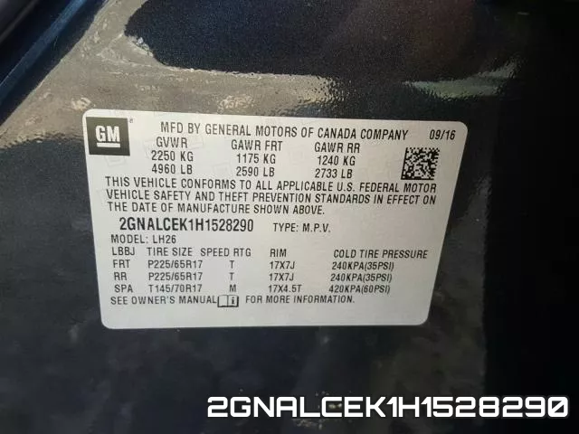 2GNALCEK1H1528290 фото 2