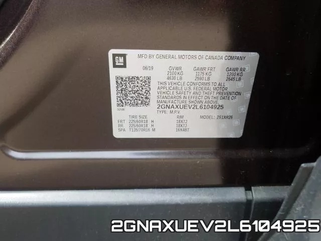 2GNAXUEV2L6104925 фото 2