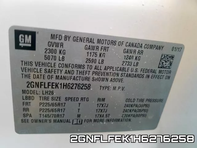 2GNFLFEK1H6276258 фото 2