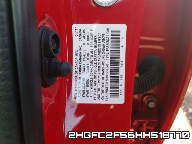 2HGFC2F56HH518770 фото 2