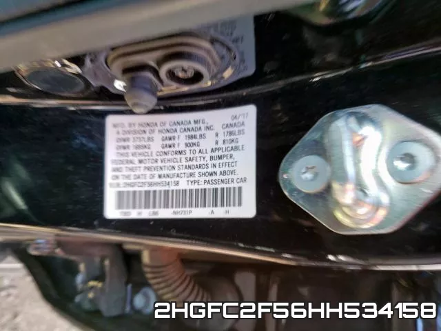 2HGFC2F56HH534158 фото 2