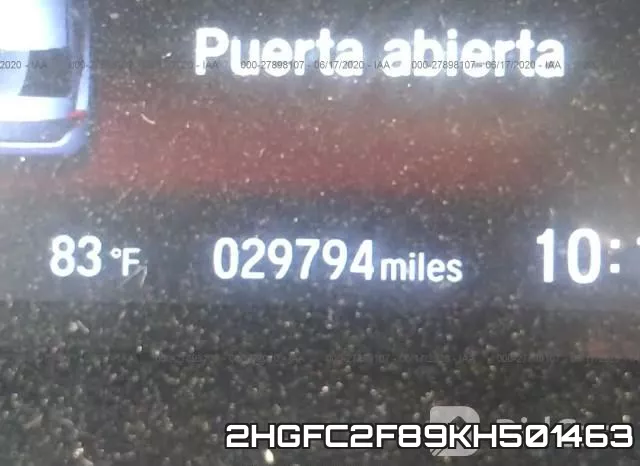 2HGFC2F89KH501463 фото 8