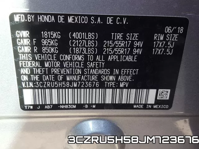 3CZRU5H58JM723676 фото 2