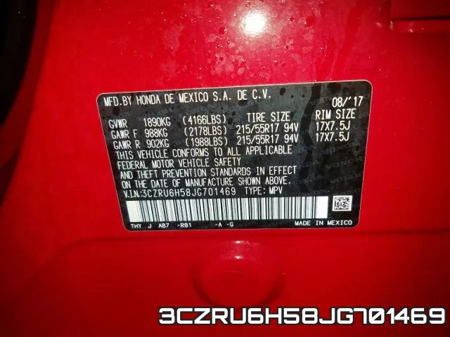 3CZRU6H58JG701469 фото 2