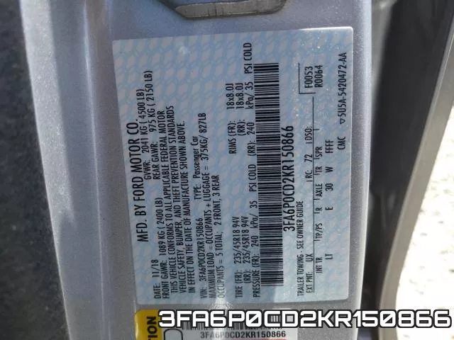 3FA6P0CD2KR150866 фото 2