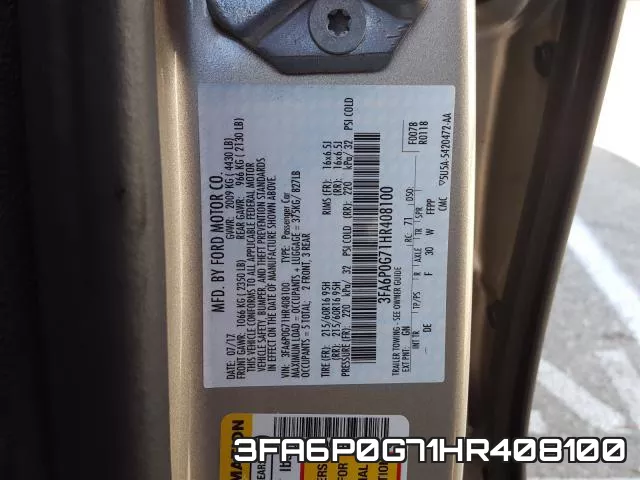 3FA6P0G71HR408100 фото 2