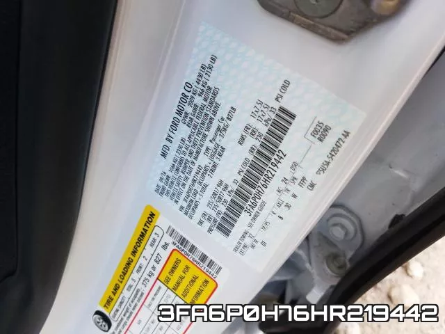 3FA6P0H76HR219442 фото 2