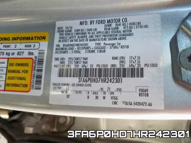 3FA6P0HD7HR242301 фото 2