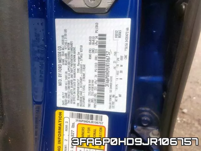 3FA6P0HD9JR106757 фото 2