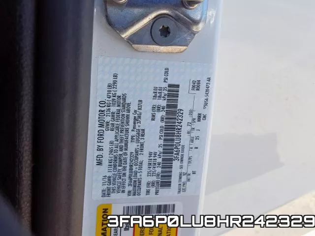 3FA6P0LU8HR242329 фото 2