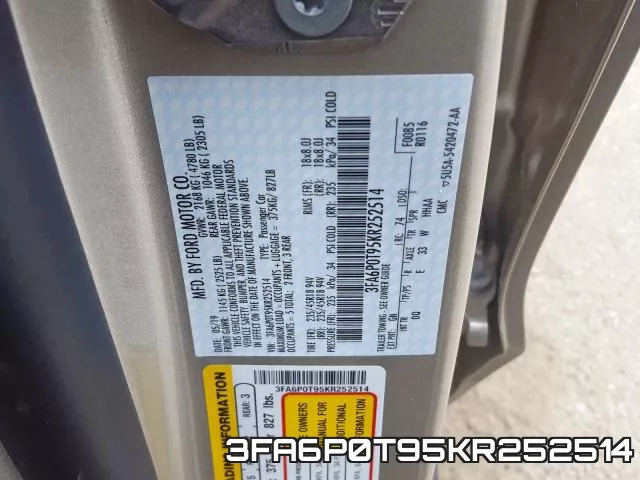 3FA6P0T95KR252514 фото 2