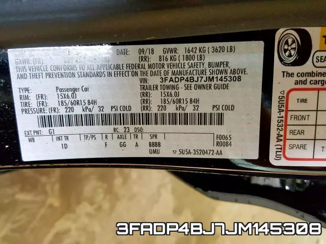 3FADP4BJ7JM145308 фото 2