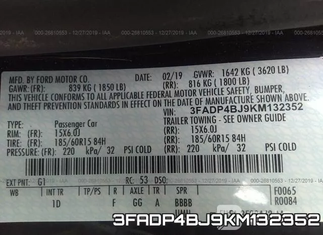3FADP4BJ9KM132352 фото 10