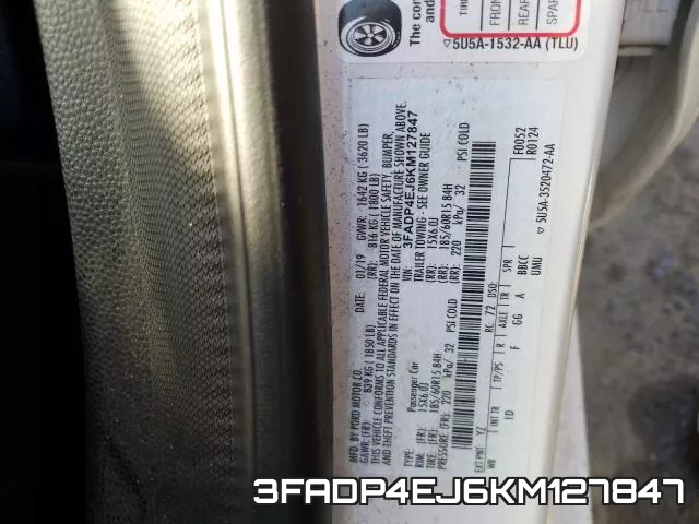 3FADP4EJ6KM127847 фото 2