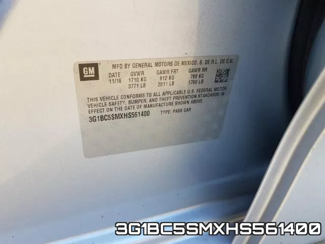 3G1BC5SMXHS561400 фото 2