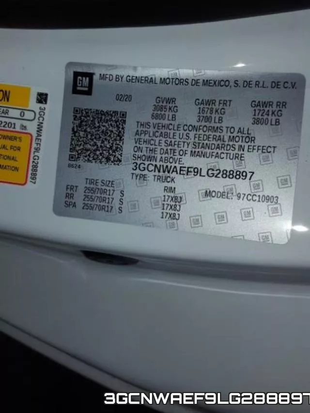 3GCNWAEF9LG288897 фото 2