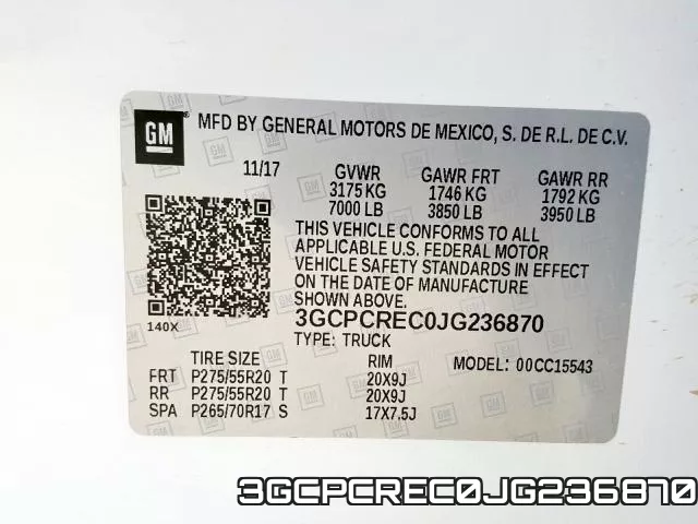 3GCPCREC0JG236870 фото 2