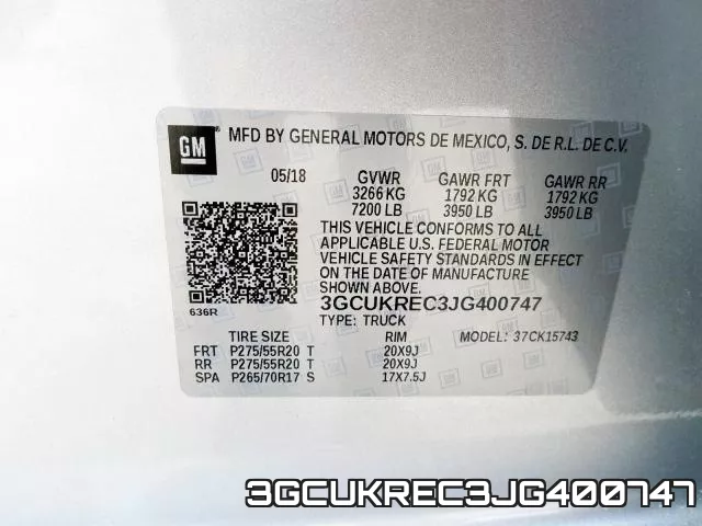 3GCUKREC3JG400747 фото 2