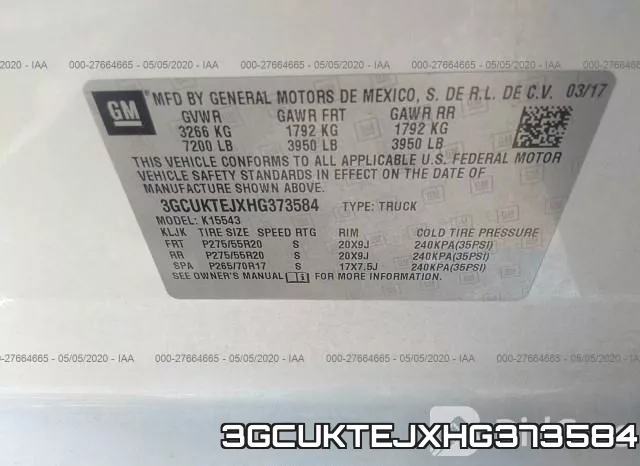 3GCUKTEJXHG373584 фото 10